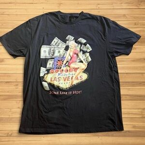 Vintage Marilyn Monroe Some Like It Hot Las Vegas Black Shirt XL